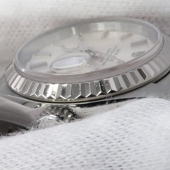 ROLEX Datejust 26mm Stainless Steel 18K White Gold Silver Dial - Picture 5 of 15